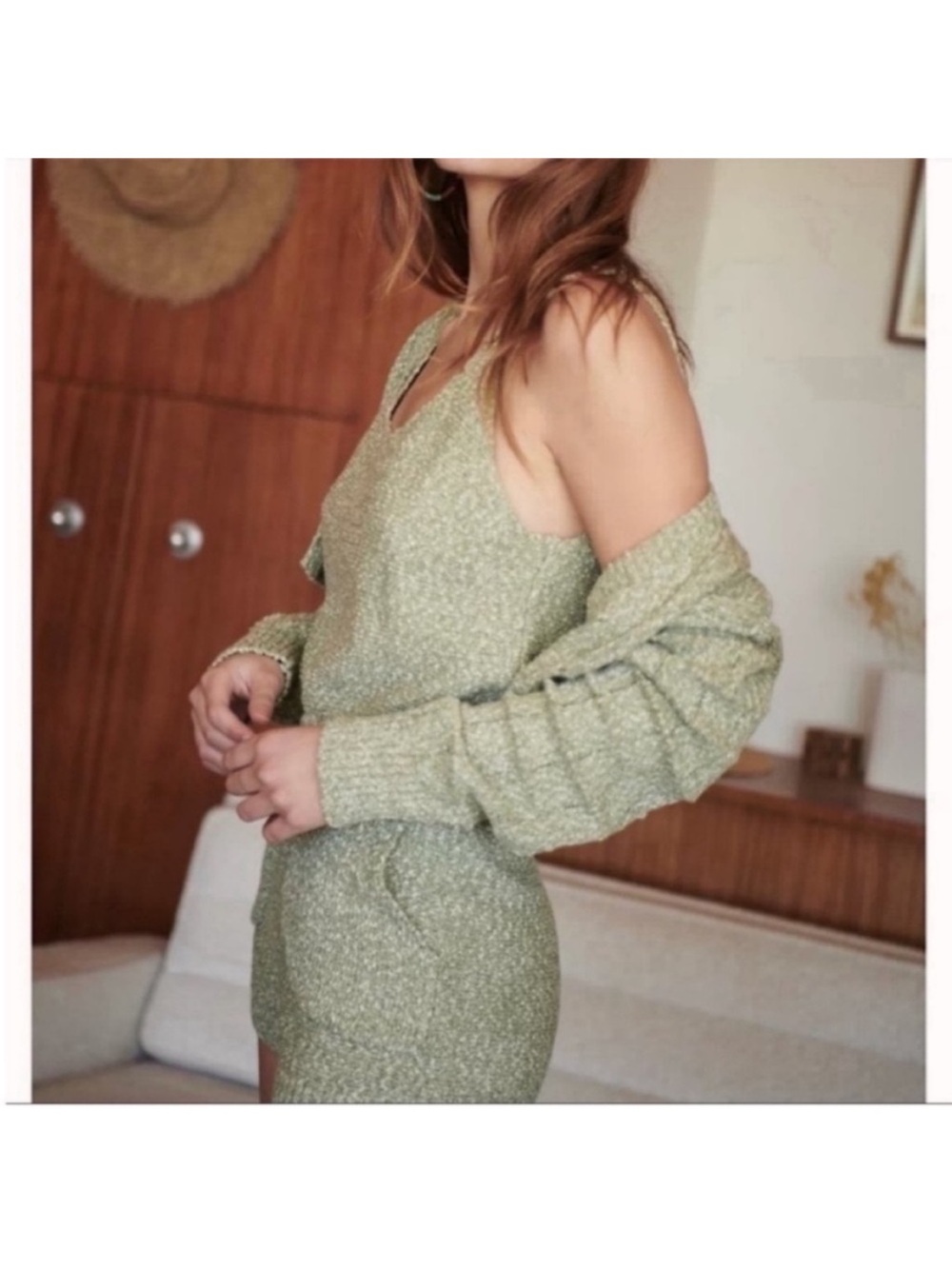 NWOT Free People Beach Declan Knit Sweater Set in Sunset Gold 100% Cotton - Picture 11 of 11